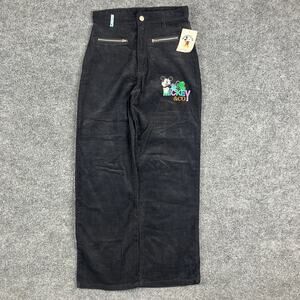 Mickey & Co. Kid's 14 Black Embroidered Corduroy Pants Disney‎ Vintage NWT